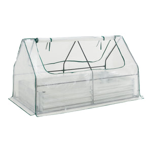 Aiuola Balsorano Rialzata con Copertura Mini Serra 186 x 96 x 98 cm - Bianco [en.casa]