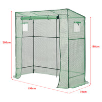 Serra da Giardino Vlaardingen con Telaio in Acciaio (LuxLaxA) 198 x 78 x 180-200 cm [en.casa]