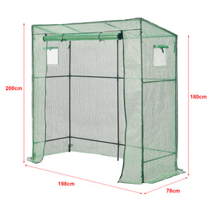 Serra da Giardino Vlaardingen con Telaio in Acciaio (LuxLaxA) 198 x 78 x 180-200 cm [en.casa]