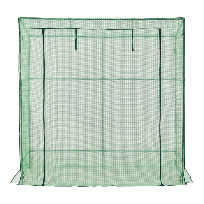 Serra da Giardino Vlaardingen con Telaio in Acciaio (LuxLaxA) 198 x 78 x 180-200 cm [en.casa]