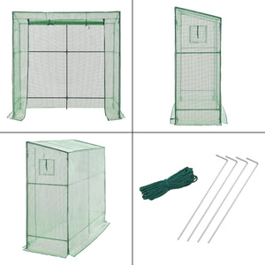 Serra da Giardino Vlaardingen con Telaio in Acciaio (LuxLaxA) 198 x 78 x 180-200 cm [en.casa]