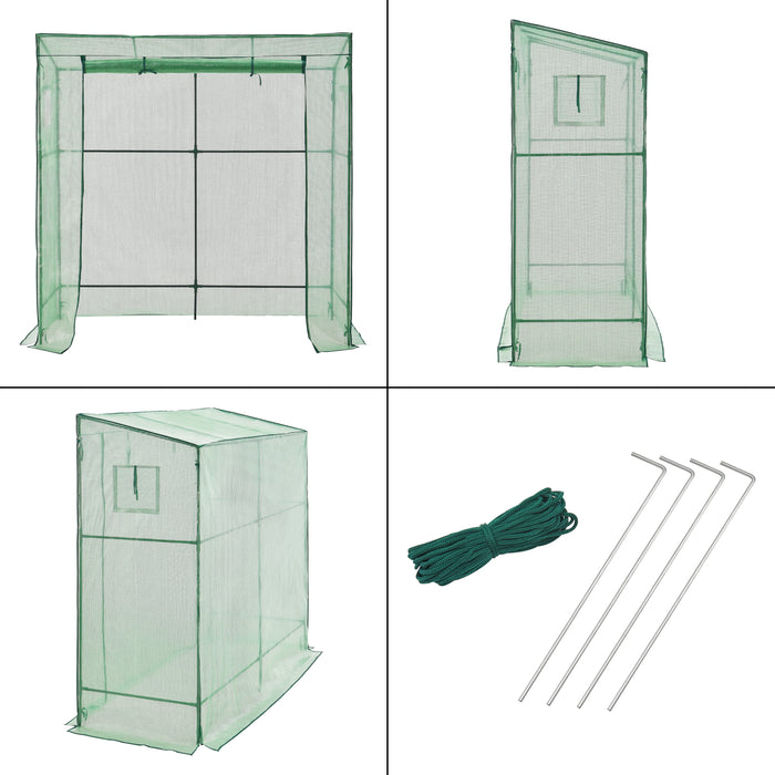 Serra da Giardino Vlaardingen con Telaio in Acciaio (LuxLaxA) 198 x 78 x 180-200 cm [en.casa]