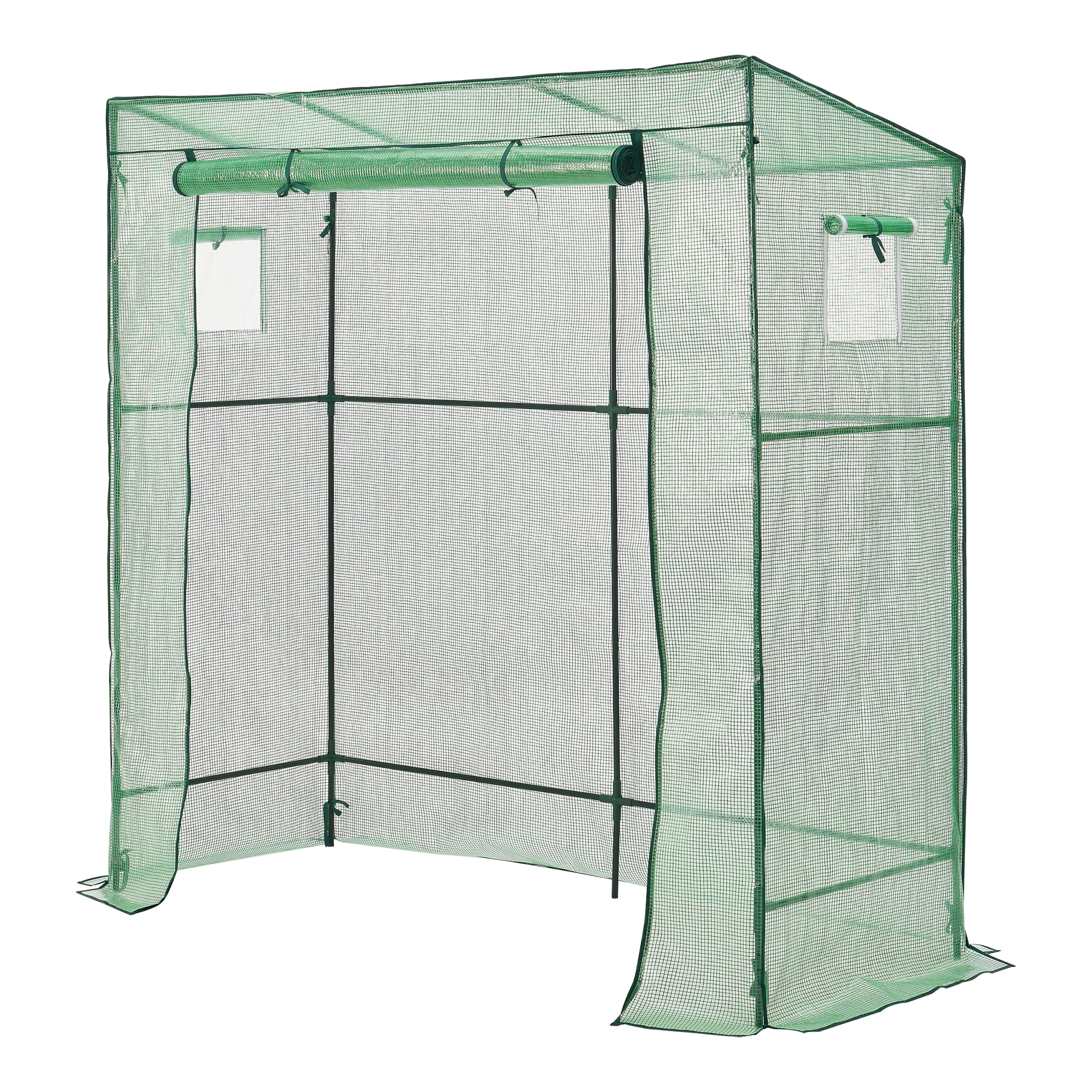 Serra da Giardino Vlaardingen con Telaio in Acciaio (LuxLaxA) 198 x 78 x 180-200 cm [en.casa]