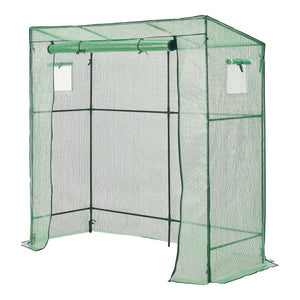 Serra da Giardino Vlaardingen con Telaio in Acciaio (LuxLaxA) 198 x 78 x 180-200 cm [en.casa]