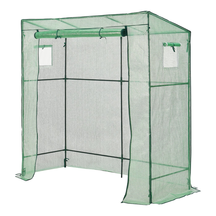 Serra da Giardino Vlaardingen con Telaio in Acciaio (LuxLaxA) 198 x 78 x 180-200 cm [en.casa]