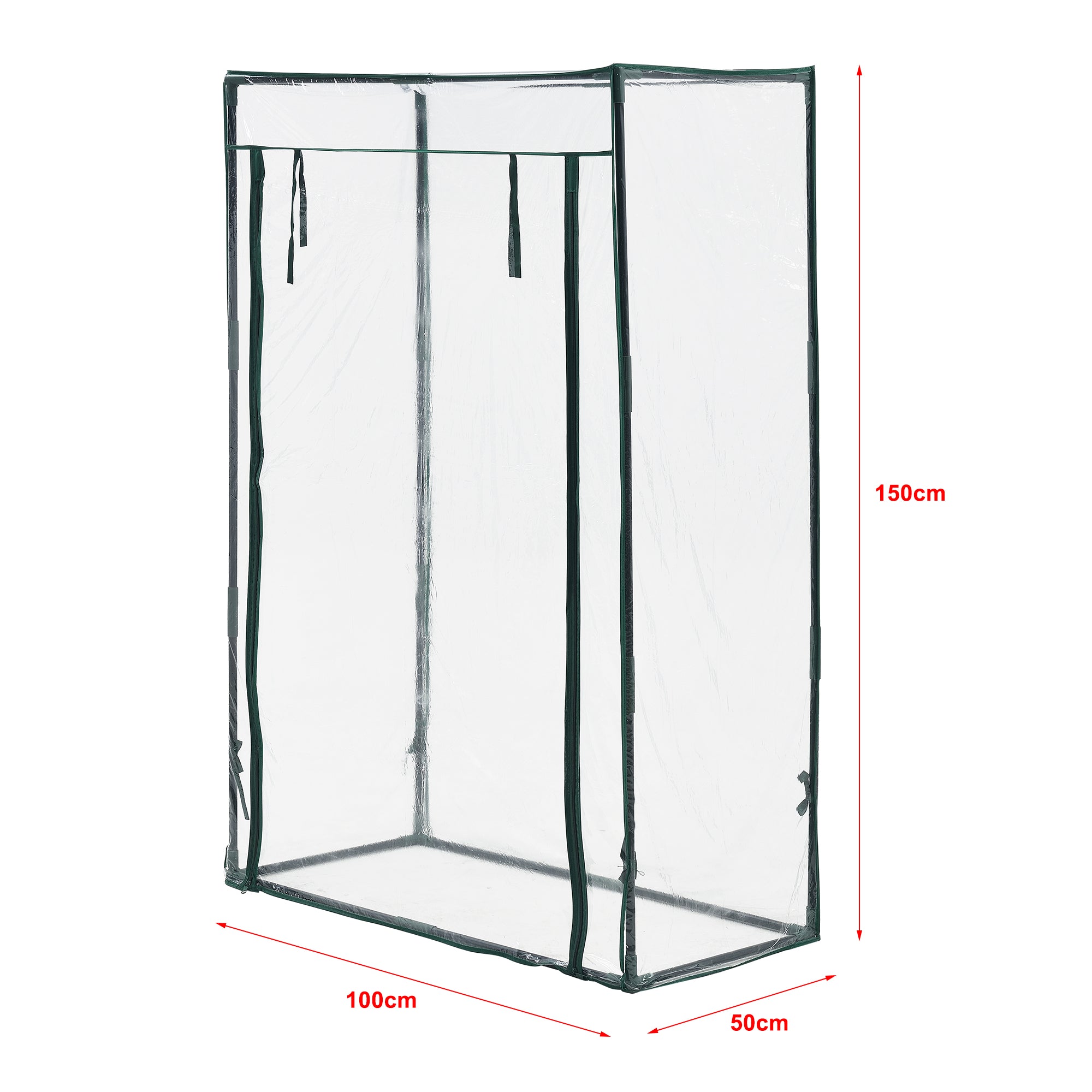 Serra da Giardino Terzigno per Coltivazione Piante Copertura in PVC Trasparente 150x100x50 cm [en.casa]