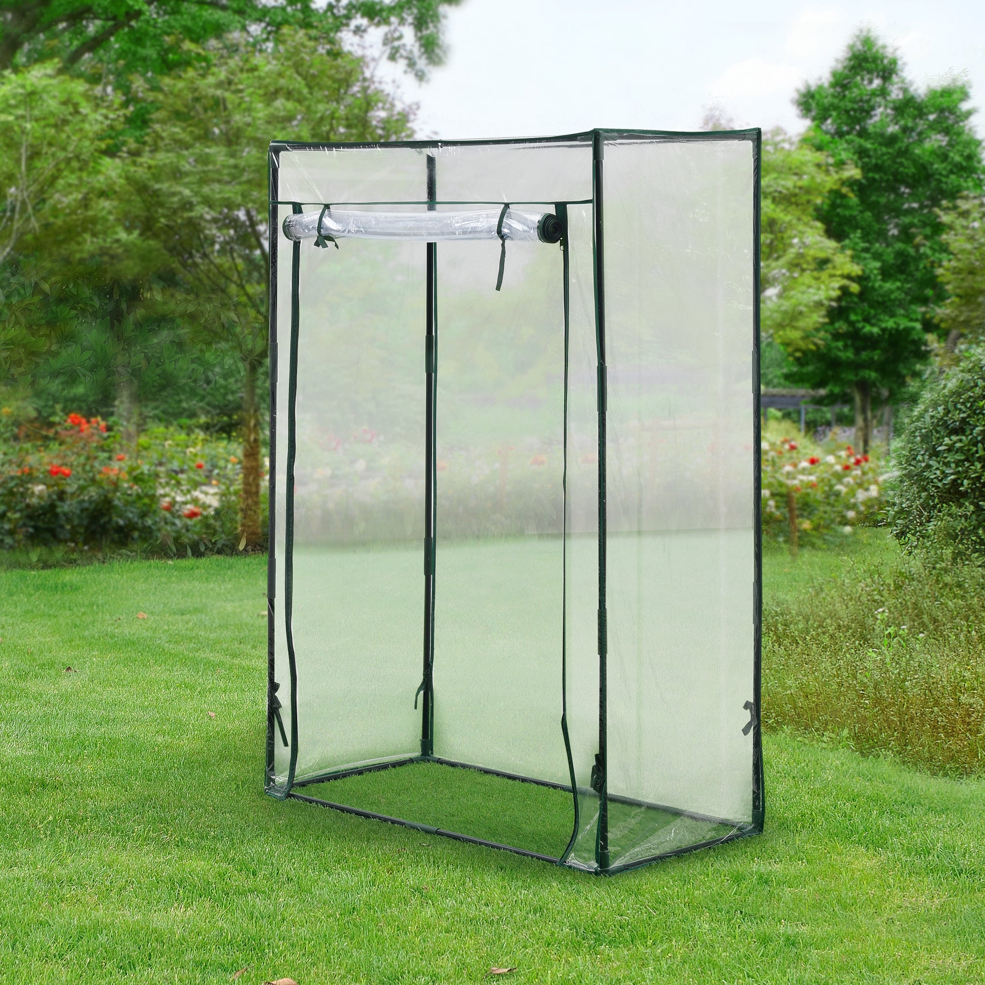 Serra da Giardino Terzigno per Coltivazione Piante Copertura in PVC Trasparente 150x100x50 cm [en.casa]