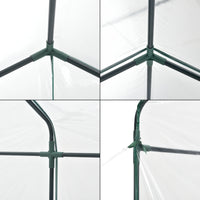 Serra da Giardino 'Grünau' con 6 Ripiani (LxPxA) 200 x 200 x 220 cm - Forma di Casetta [en.casa]