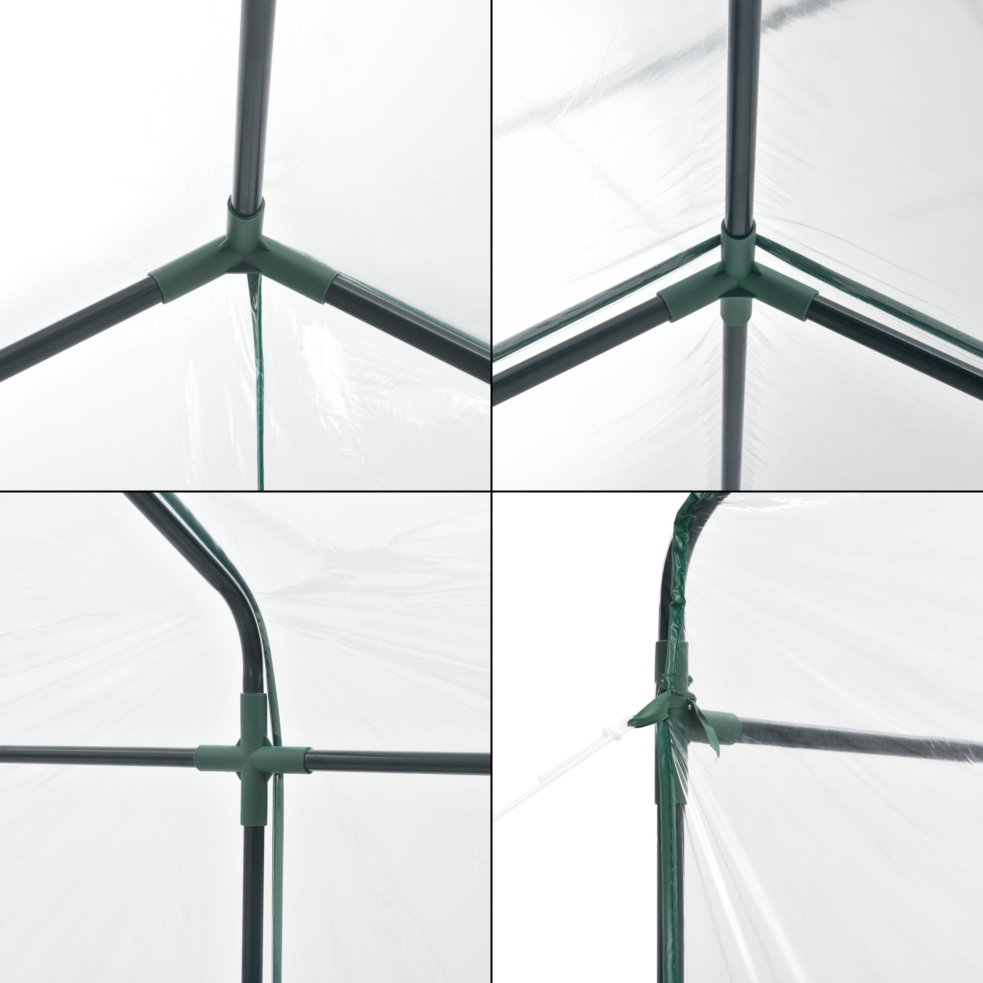 Serra da Giardino 'Grünau' con 6 Ripiani (LxPxA) 200 x 200 x 220 cm - Forma di Casetta [en.casa]