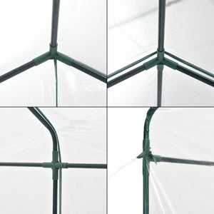 Serra da Giardino 'Grünau' con 6 Ripiani (LxPxA) 200 x 200 x 220 cm - Forma di Casetta [en.casa]