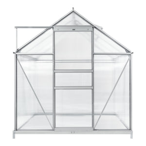 Serra da Giardino 'Oisterwijk' in Policarbonato a Forma di Casetta con Porta Scorrevole e Finestrina - (Lu x La x A) 190