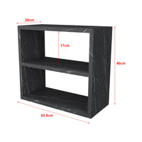 Scaffale da cucina indipendente a 2 livelli 40 x 435 x 20 cm Marmo Nero 03_0006967