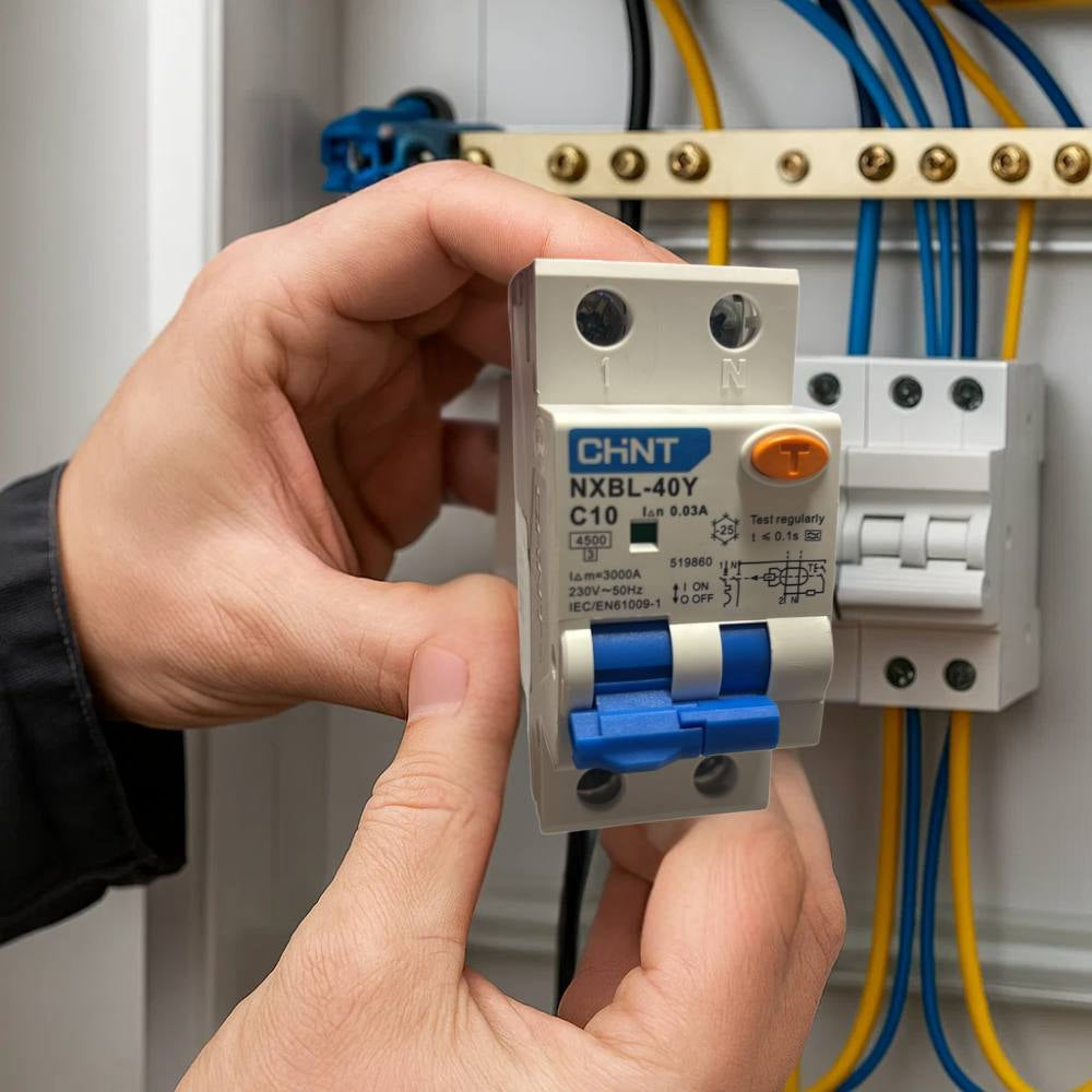 Chint 519860 nxbl40y c10 1p+n 6a 30ma 4,5ka interruttore magnetotermico