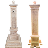 Fontana calcestruzzo cemento senza rubinetto 28x36xh.80cm modello emone esterno