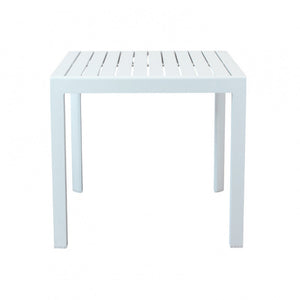 Tavolo In Alluminio Rosario 80X80 Cm Bianco