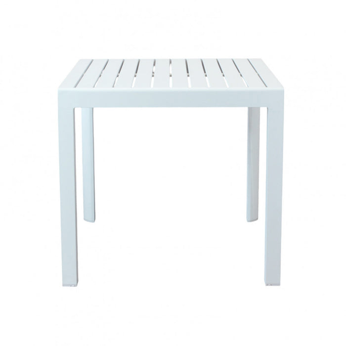 Tavolo In Alluminio Rosario 80X80 Cm Bianco
