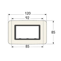 Vimar eikon round placca in metallo bianco antico elegante *** numero posti 3 posti, confezione 1