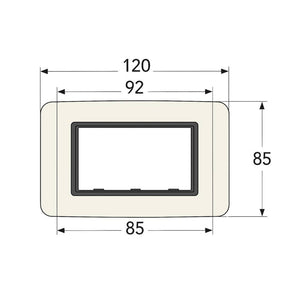 Vimar eikon round placca in metallo bianco antico elegante *** numero posti 3 posti, confezione 1