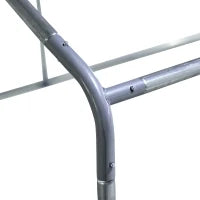 Pollaio da Giardino con Telaio Zincato, Copertura Impermeabile e Rete Esagonale, 3x2x2m, Argento