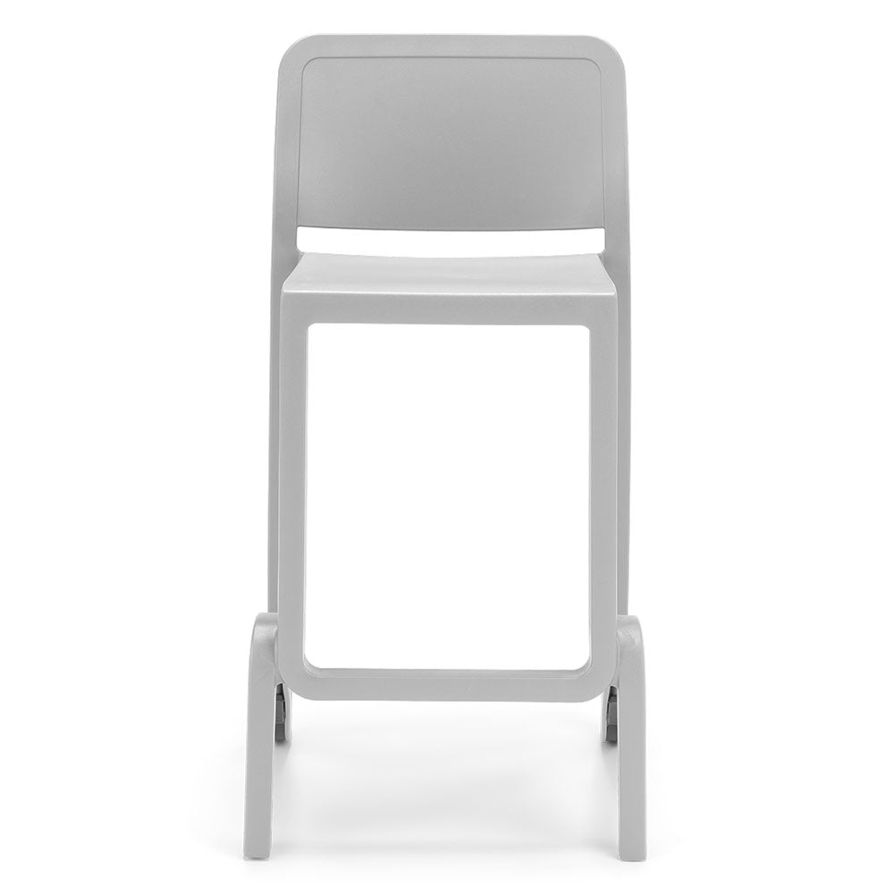 Set 6 sgabelli in polipropilene GIANO altezza seduta 65cm, impilabile, idrorepellente, resistente ai raggi UV, design moderno e innovativo, ideale per la cucina, la veranda o giardino colore Bianco