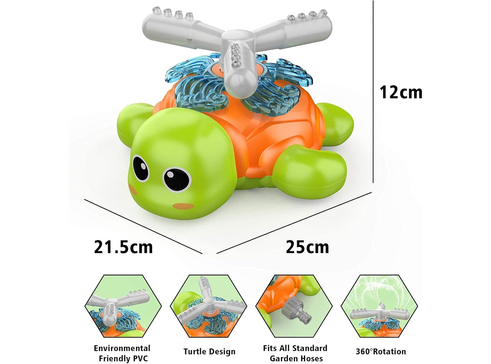 Giocattoli d'Acqua a forma di Tartaruga per Bambini Parco Prato Giardino Giocattoli Sprinkler Tartaruga Creativi Spruzzatore Giocattolo Piscina Estiva