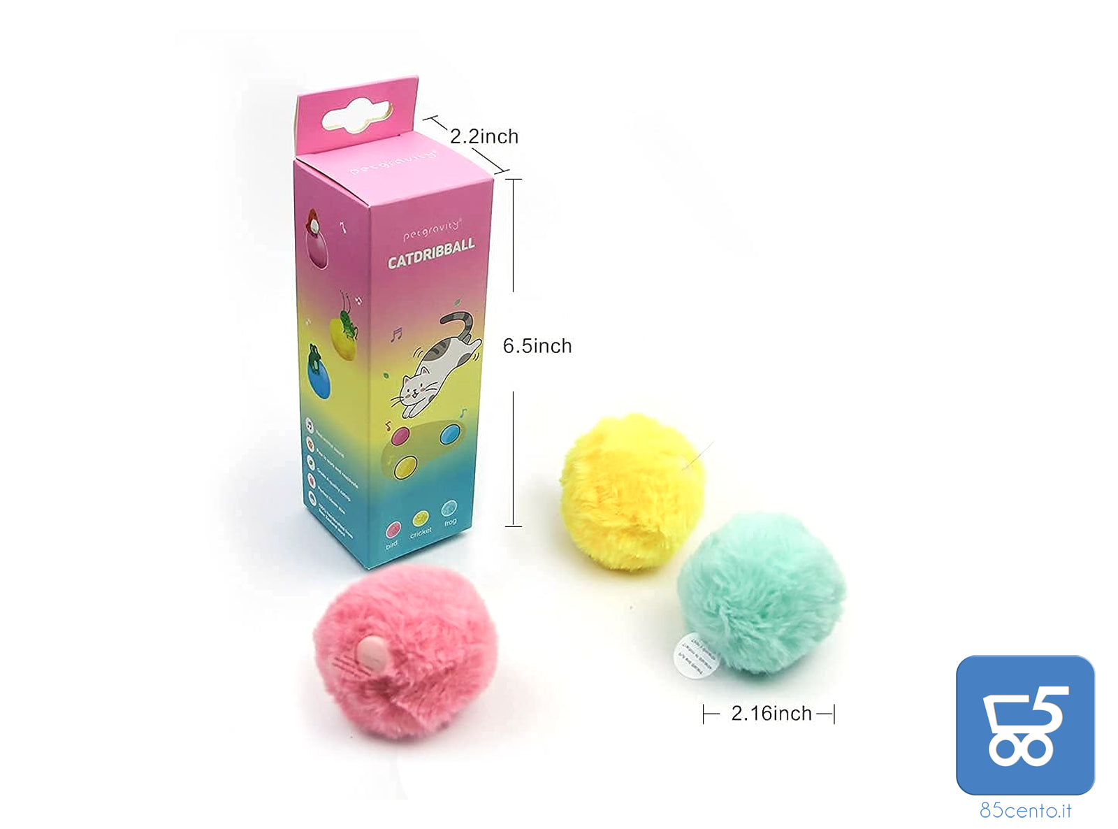 Gioco per Gatti 3 Palline di Peluche Morbide e Interattive con 3 Suoni Realistici per Animali Domestici Stimolano l'istinto