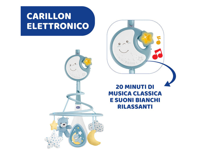 Giorstina 3 in 1 Next2Dreams CHICCO Carillon Removibile Adatta a Lettini in Legno