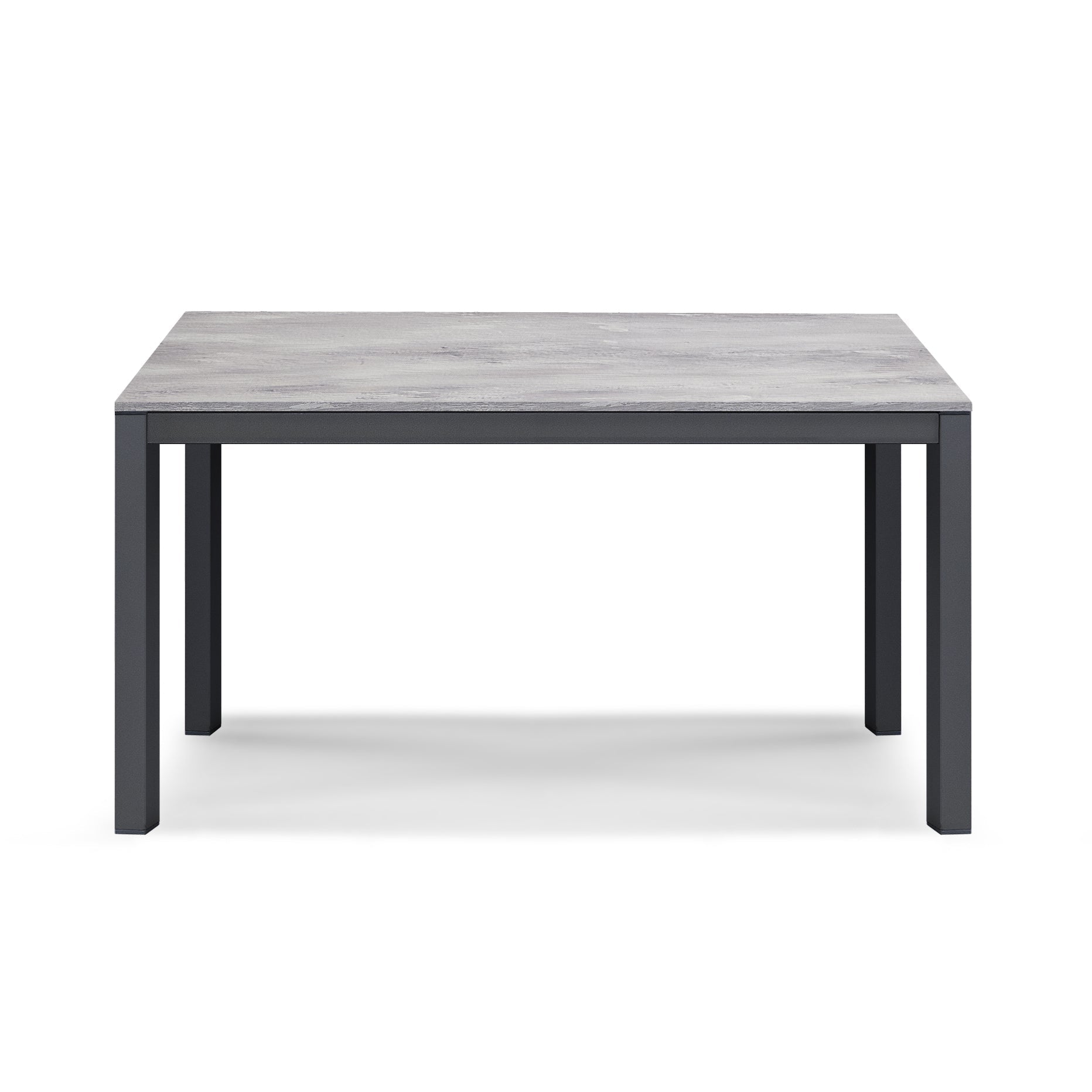 Tavolo da pranzo allungabile 130x80 Cemento Struttura Ghisa modello GIOTTO MADE IN ITALY con allunga laterale 40 cm per sala da pranzo, cucina e soggiorno, design moderno