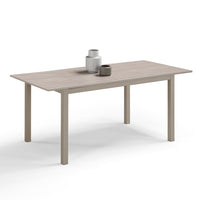 Tavolo da pranzo allungabile Olmo 110x70 modello GIOTTO MADE IN ITALY con allunga laterale 40 cm per sala da pranzo, cucina e soggiorno, design moderno