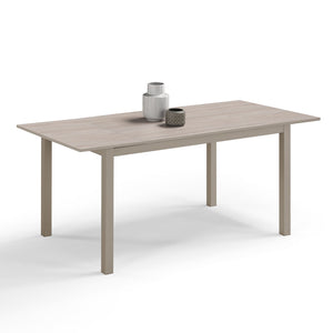 Tavolo da pranzo allungabile Olmo 110x70 modello GIOTTO MADE IN ITALY con allunga laterale 40 cm per sala da pranzo, cucina e soggiorno, design moderno