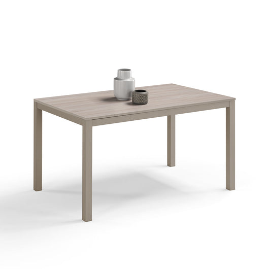 Tavolo da pranzo allungabile 130x80 Olmo modello GIOTTO MADE IN ITALY con allunga laterale 40 cm per sala da pranzo, cucina e soggiorno, design moderno