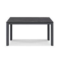Tavolo da pranzo allungabile Pietra Nera 110x70 modello GIOTTO MADE IN ITALY con allunga laterale 40 cm per sala da pranzo, cucina e soggiorno, design moderno
