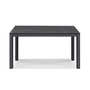 Tavolo da pranzo allungabile Pietra Nera 110x70 modello GIOTTO MADE IN ITALY con allunga laterale 40 cm per sala da pranzo, cucina e soggiorno, design moderno