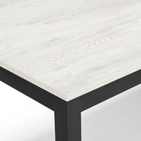 Tavolo da pranzo allungabile Quercia Bianca 160x85 modello GIOTTO MADE IN ITALY con 2 allunghe laterali da 40 cm per sala da pranzo, cucina e soggiorno, design moderno