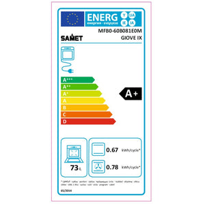 Giove forno incasso elettrico multifunzione inox timer meccanico