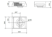 COMPACT MOTORE PER ESTERNO cm 45x35 - Bianco, Inox - 900 m3/h