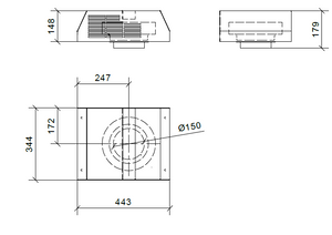 COMPACT MOTORE PER ESTERNO cm 45x35 - Bianco, Inox - 900 m3/h