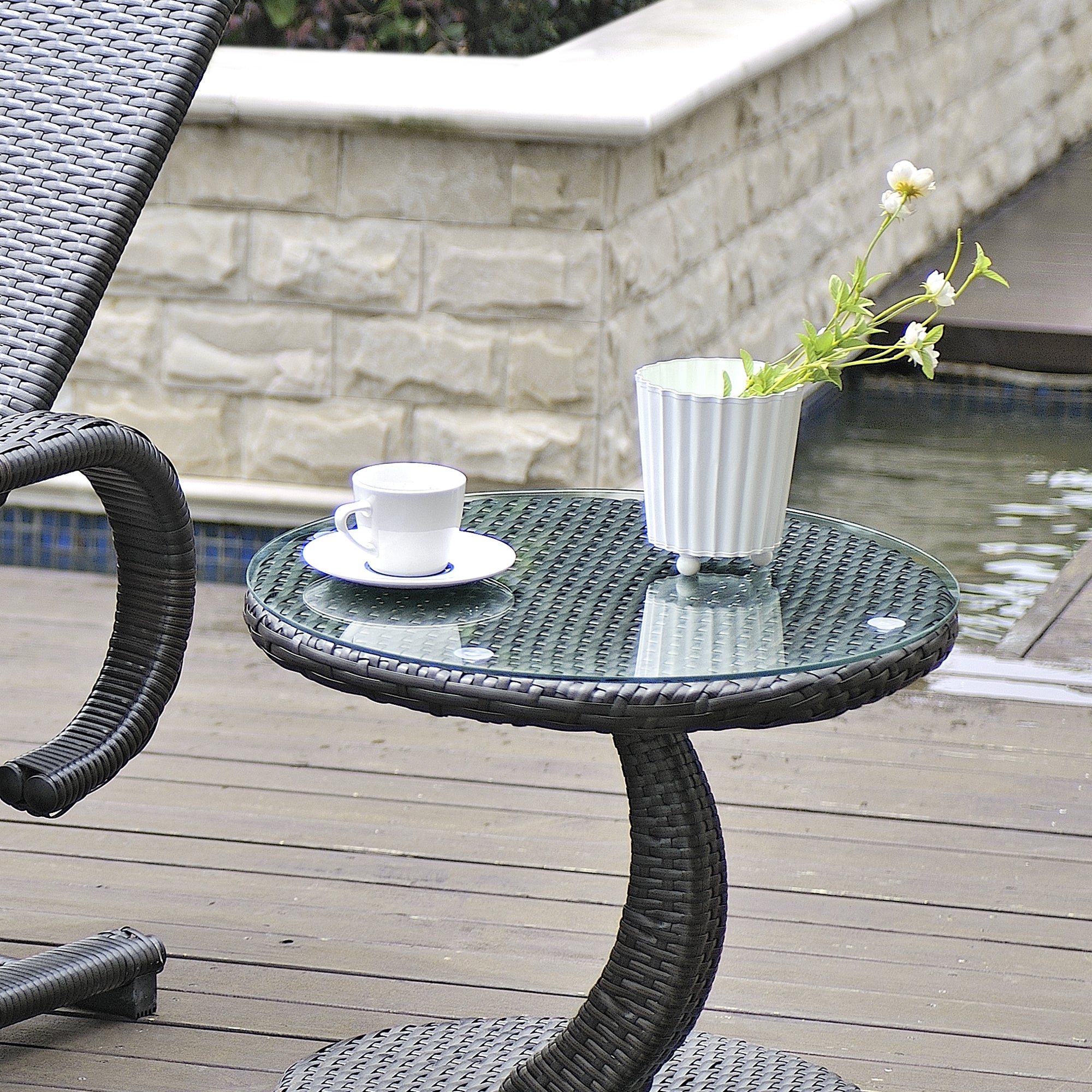 Piano Rotondo in Vetro Glasgow Ø 900 per Tavoli 'Fai da te' Protezione Pavimento Stufa - Trasparente [neu.haus]