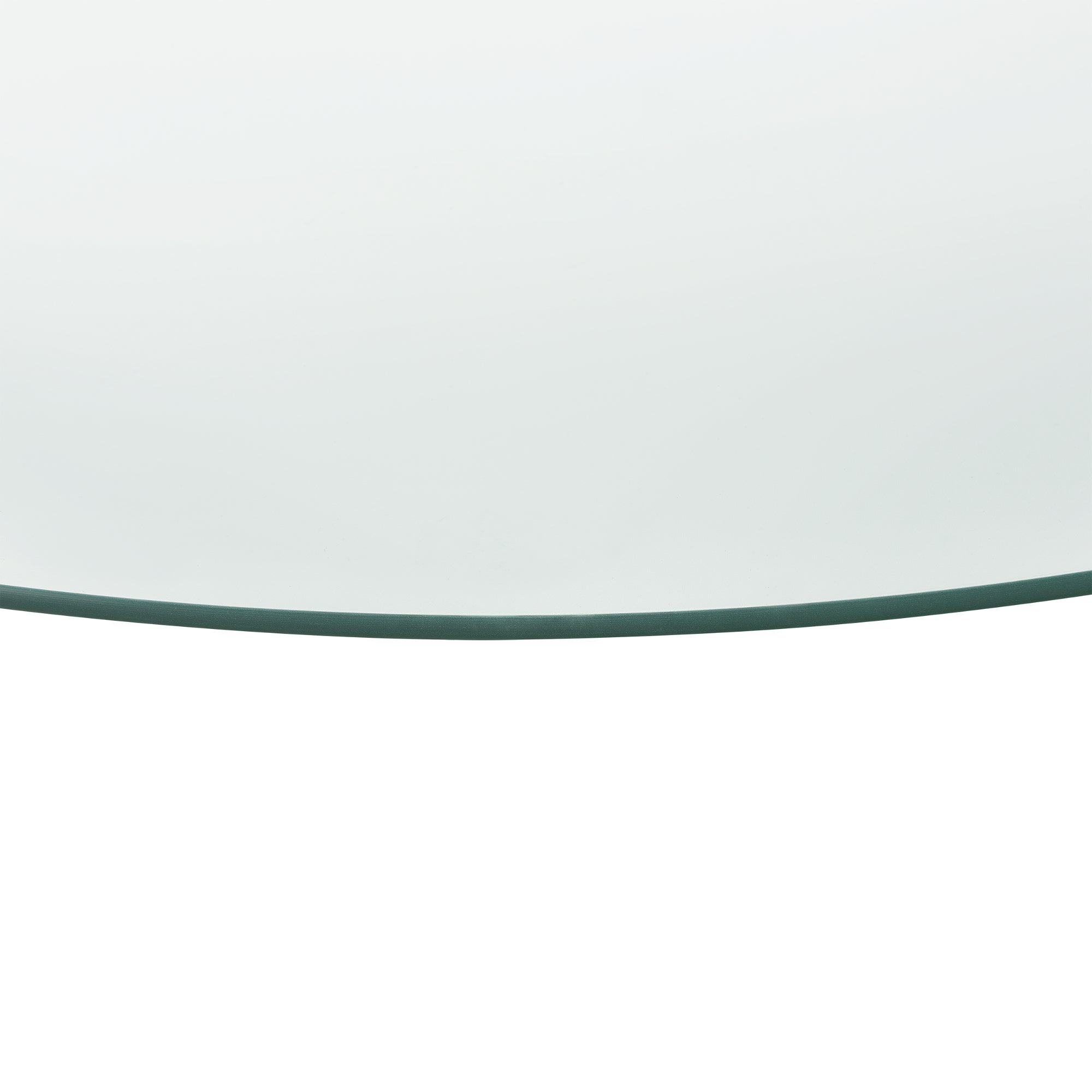 Piano in Vetro Glasgow a Forma a Goccia Ø 900 per Tavoli 'Fai da te' Protezione Pavimento Stufa - Trasparente [neu.haus]