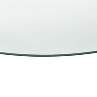 Piano in Vetro Glasgow a Forma a Goccia Ø 900 per Tavoli 'Fai da te' Protezione Pavimento Stufa - Trasparente [neu.haus]