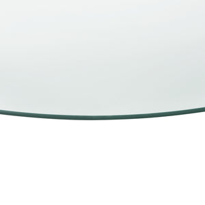 Piano in Vetro Glasgow a Forma a Goccia Ø 900 per Tavoli 'Fai da te' Protezione Pavimento Stufa - Trasparente [neu.haus]