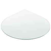 Piano in Vetro Glasgow a Forma a Goccia Ø 900 per Tavoli 'Fai da te' Protezione Pavimento Stufa - Trasparente [neu.haus]