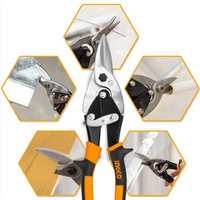 Cesoia lattoniere dritta 250 mm tagli netti precisi puliti lamiere acciaio