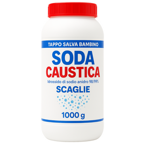Soda caustica in scaglie per pulizia e sgrassaggio formato 1 kg