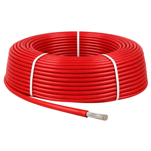 Cavo solare unipolare rosso flessibile 6 mm² per impianti fotovoltaici *** lunghezza metri 100, confezione 1