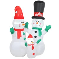 Pupazzo di neve gonfiabile, alto 1,8 m con illuminazione LED, per interno ed esterno