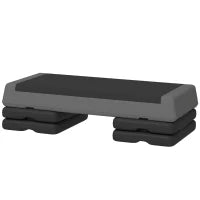 Stepper Fitness Regolabile a 10.5/15.5/20.5 cm con Superficie Antiscivolo e Capacità 250 kg, Grigio