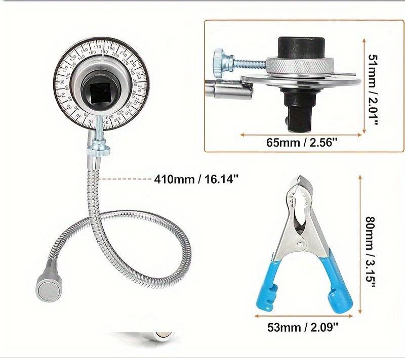 Goniometro Chiave dinamometrica 360° misuratore angolo Rotazione 1/2".ART01140
