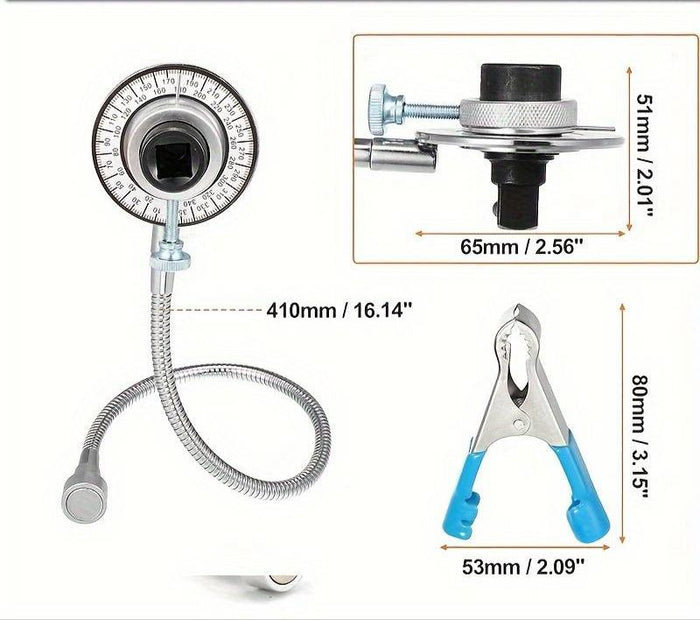 Goniometro Chiave dinamometrica 360° misuratore angolo Rotazione 1/2".ART01140