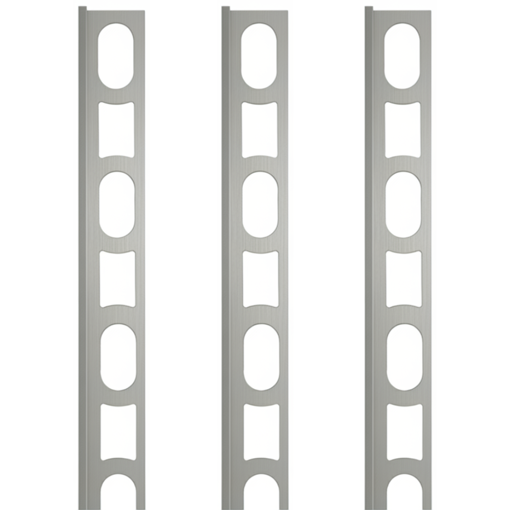 Profili in alluminio verniciato colore manhattan 110 a l per finitura parete proangle *** pezzi 3 pz, confezione 1